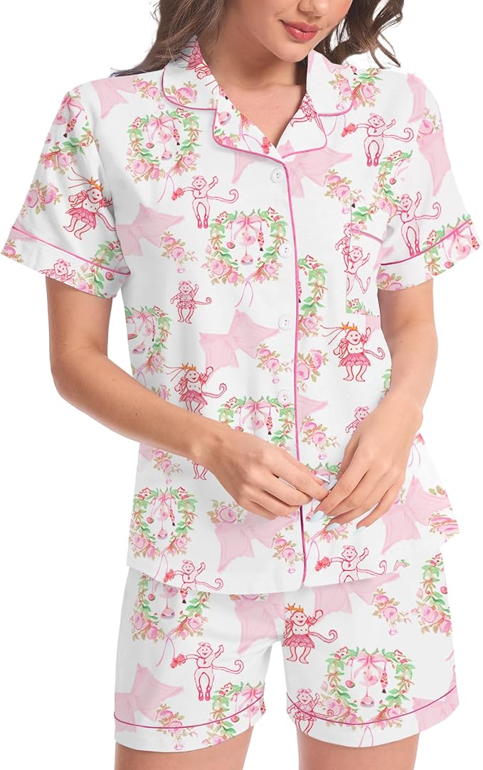 Monkey Pajama Shorts and T-Shirt