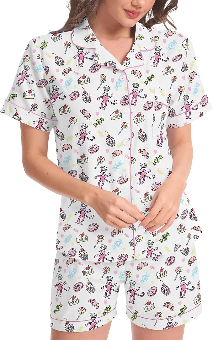 Monkey Pajama Shorts and T-Shirt