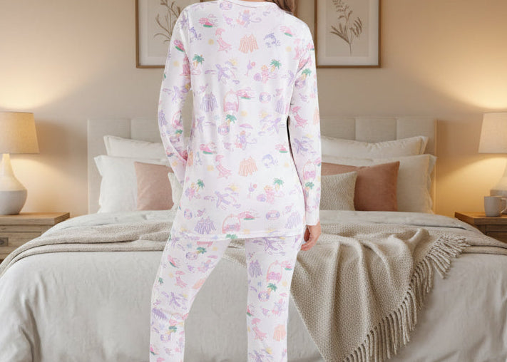 Monkey Pajama Set Full Pants and Full Sleeve Shirt