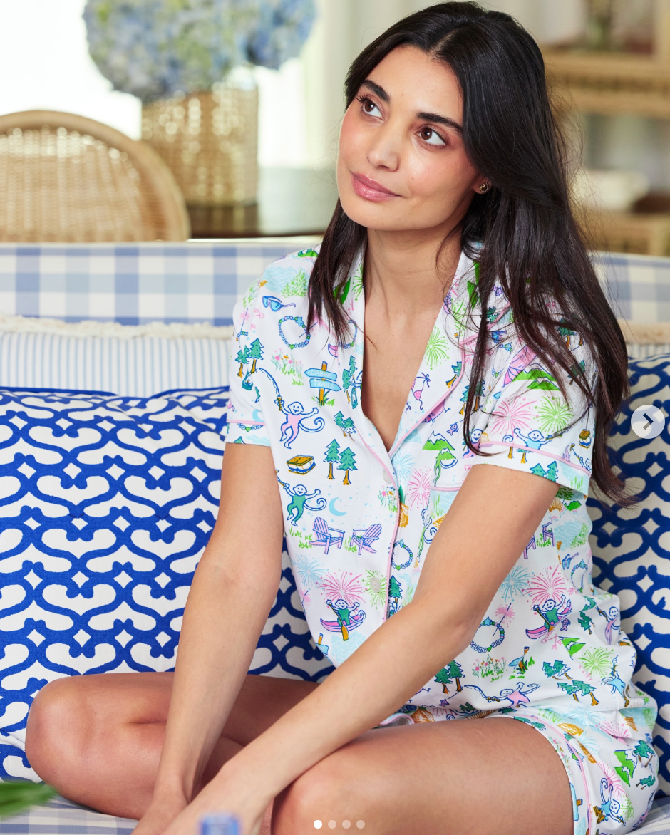 Summer Monkey 2 Piece PJ Set