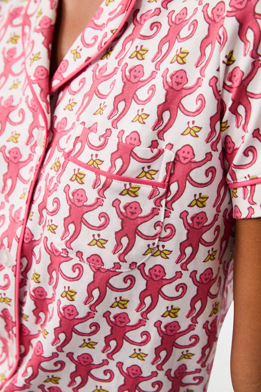 Pink Monkey 2 Piece PJ Set
