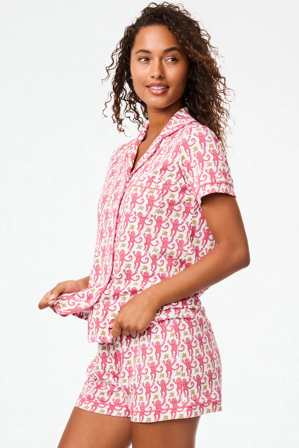 Pink Monkey 2 Piece PJ Set